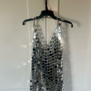 Diana Silver Disco Dress